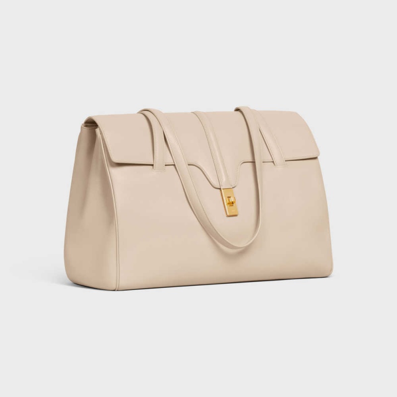 Celine Large Soft Bag In Smooth Calfskin 16 Beige | CL-593267