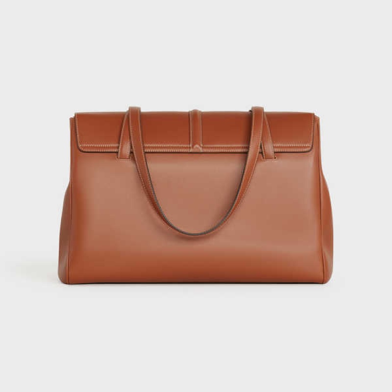 Celine Large Soft Bag In Smooth Calfskin 16 Braun | CL-593266