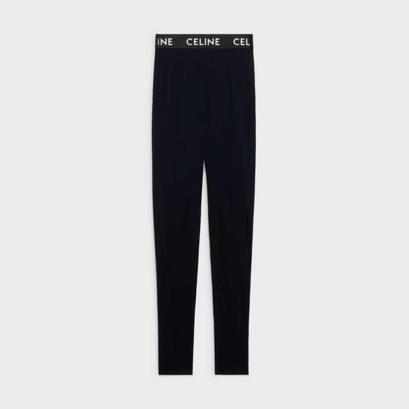 Celine Leggings Technical Jersey Kurze Hose Schwarz | CL-592754