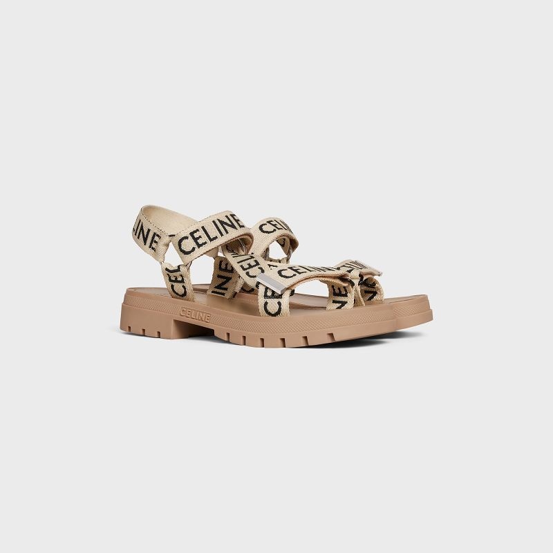 Celine Leo Riemchen In With Jacquard Sandalen Braun Schwarz | CL-591893