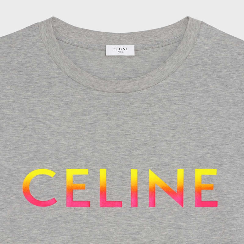 Celine Loose In Baumwoll Jersey T-shirt Grau | CL-592136