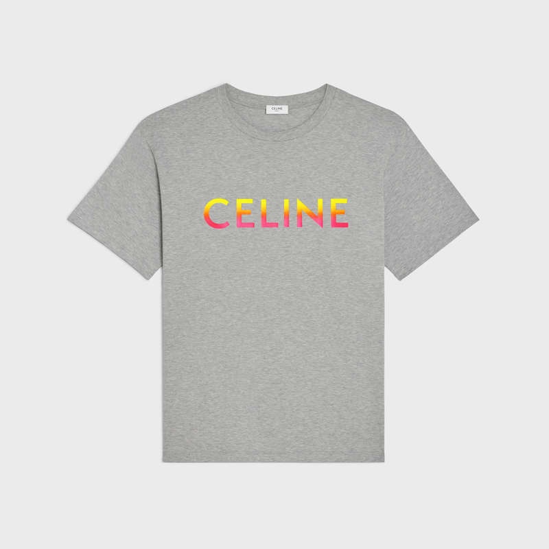 Celine Loose In Baumwoll Jersey T-shirt Grau | CL-592136