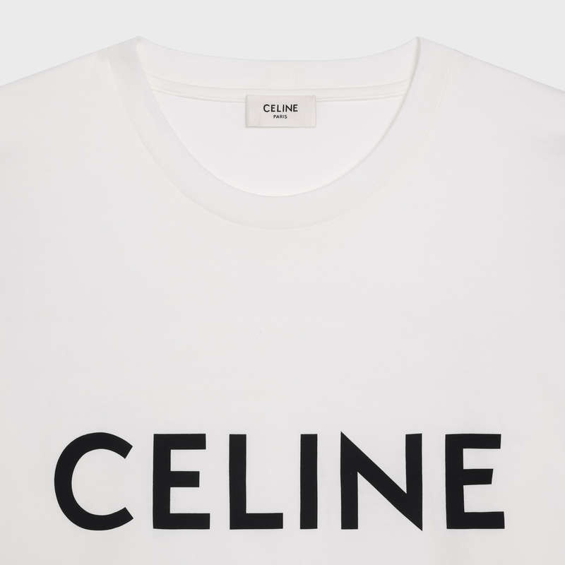 Celine Loose In Baumwoll Jersey T-shirt Schwarz | CL-592139