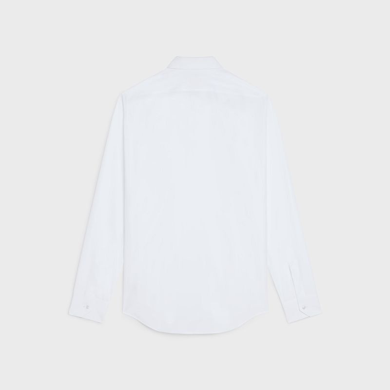 Celine Loose In Baumwoll Poplin Hemd Weiß | CL-592178