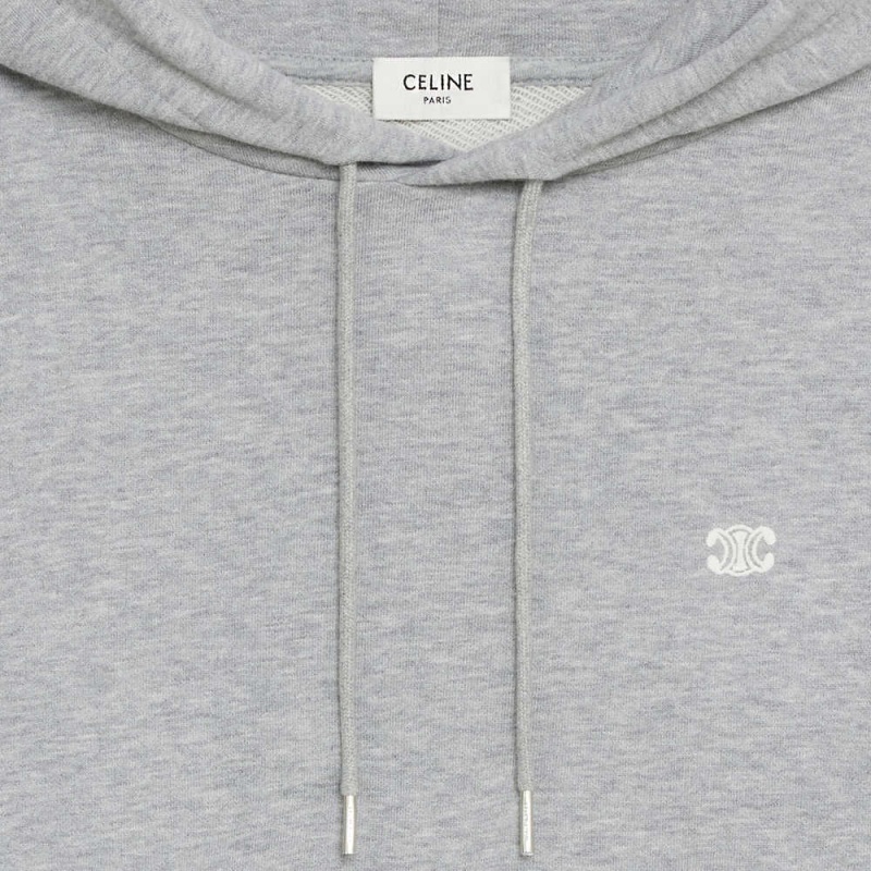 Celine Loose Triomphe Sweatin Baumwoll And Cashmere Sweatshirts Grau | CL-592804