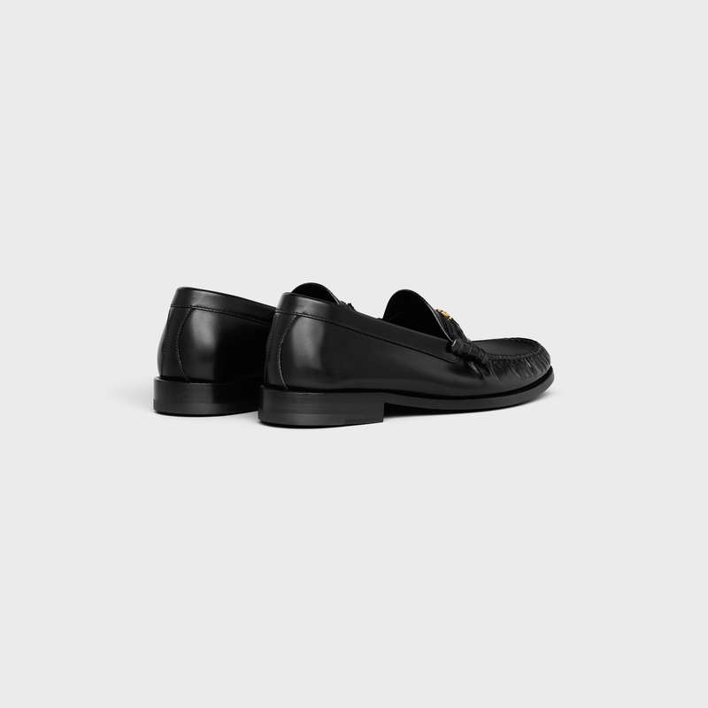 Celine Luco Triomphe In Polished Bullskin Halbschuhe Schwarz | CL-591884