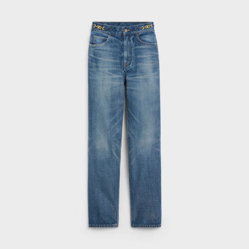 Celine Margaret Jeans In Union Wash Denim Hose Waschen | CL-592715