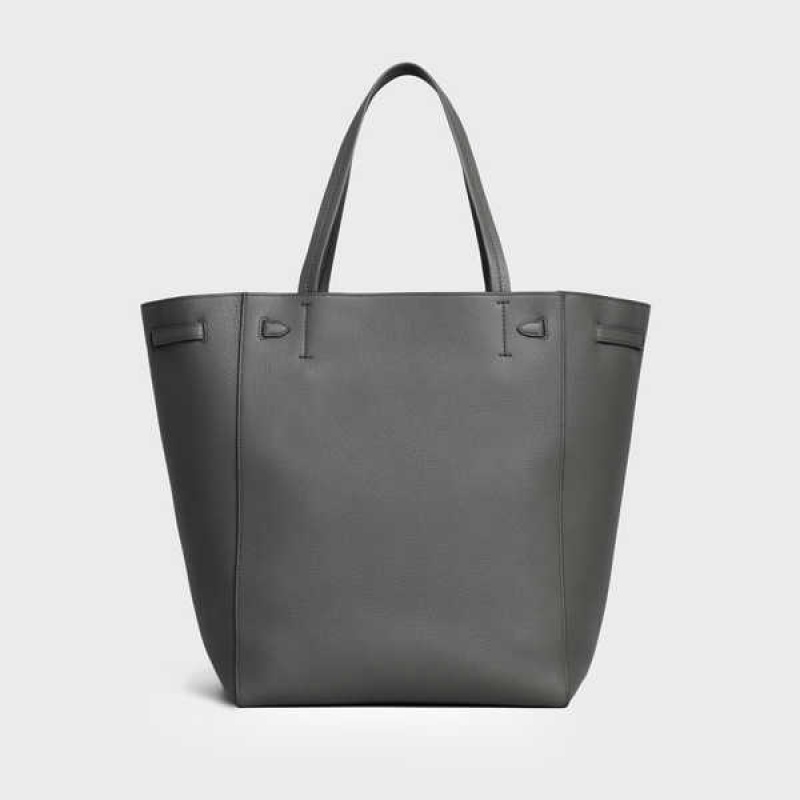 Celine Medium Phantom In Soft Grained Calfskin Cabas Grau | CL-593095