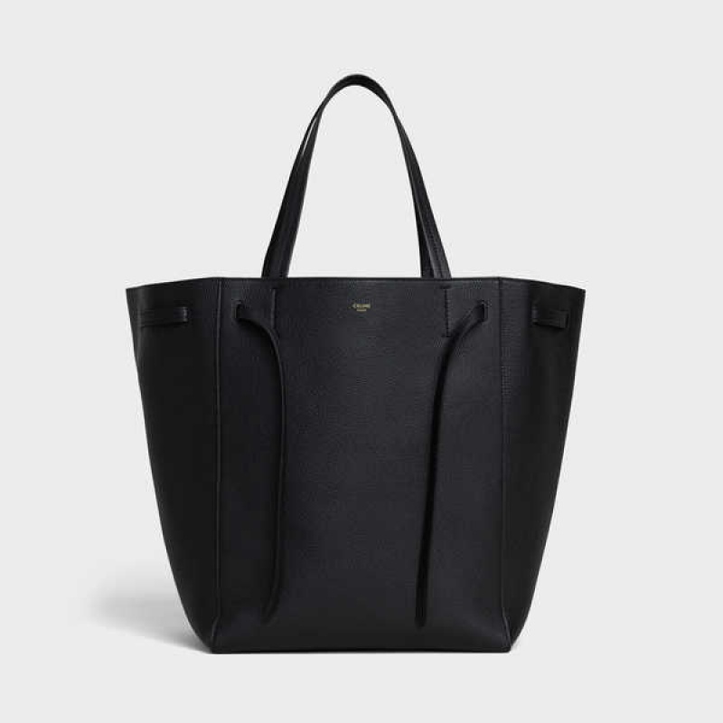 Celine Medium Phantom In Soft Grained Calfskin Cabas Schwarz | CL-593094