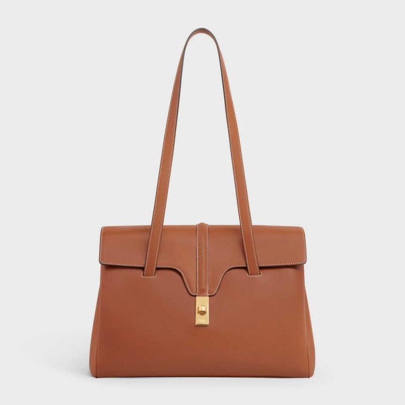 Celine Medium Soft Bag In Smooth Calfskin 16 Braun | CL-593264