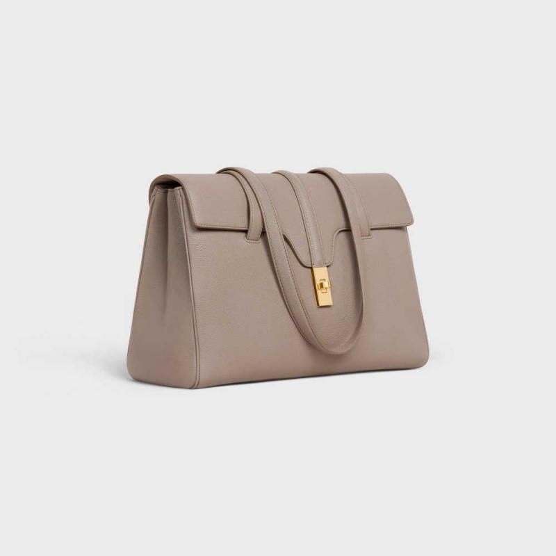 Celine Medium Soft Bag In Supple Grained Calfskin 16 Grau | CL-593265