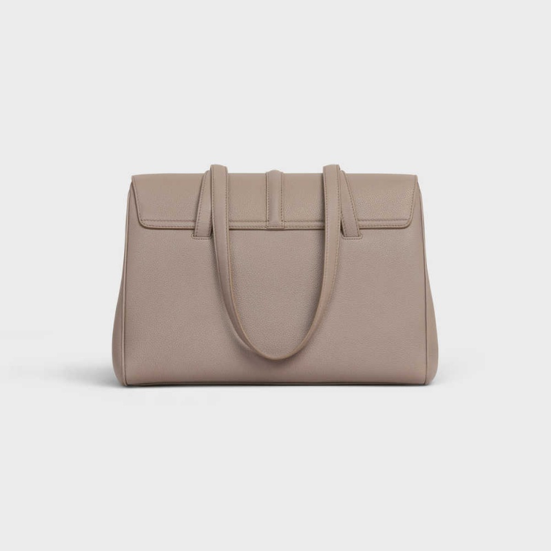 Celine Medium Soft Bag In Supple Grained Calfskin 16 Grau | CL-593265