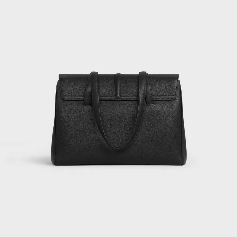 Celine Medium Soft Bag In Supple Grained Calfskin 16 Schwarz | CL-593263