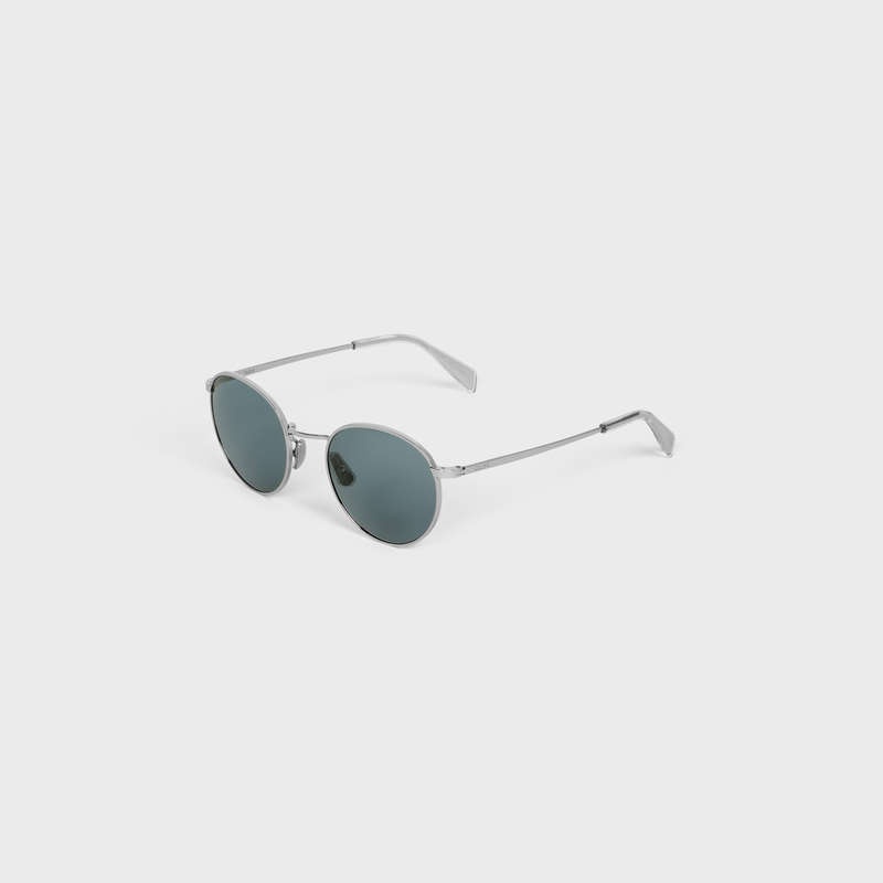 Celine Metal Frame 06 In Metal Sonnenbrille Silber Blau | CL-591760