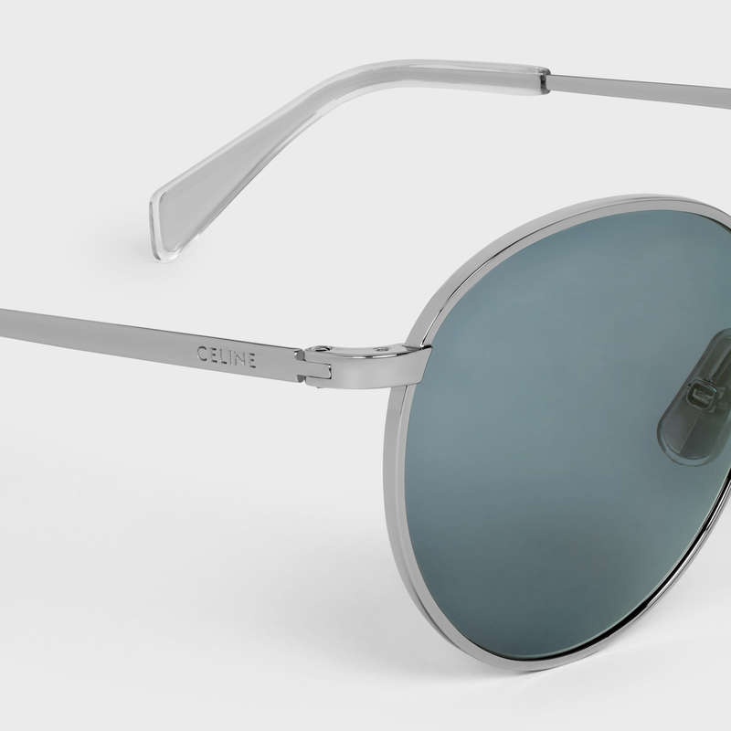 Celine Metal Frame 06 In Metal Sonnenbrille Silber Blau | CL-591760