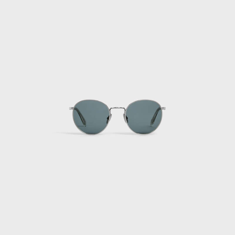 Celine Metal Frame 06 In Metal Sonnenbrille Silber Blau | CL-591760