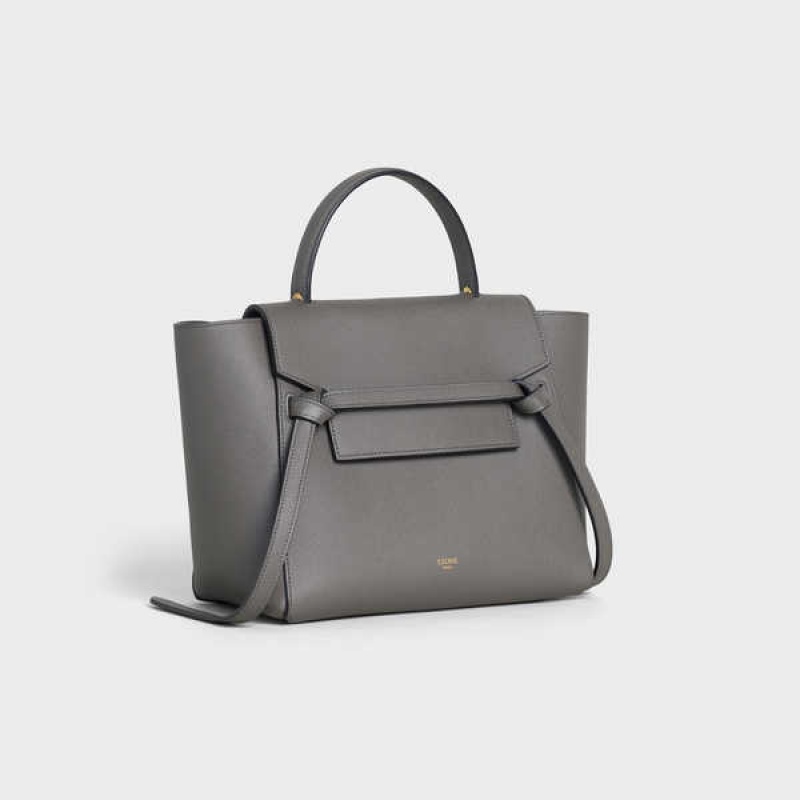 Celine Micro In Grained Calfskin Gürteltasche Grau | CL-593062