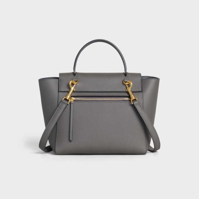 Celine Micro In Grained Calfskin Gürteltasche Grau | CL-593062