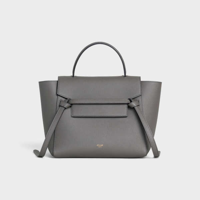 Celine Micro In Grained Calfskin Gürteltasche Grau | CL-593062