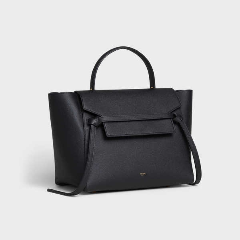 Celine Mini In Grained Calfskin Gürteltasche Schwarz | CL-593064