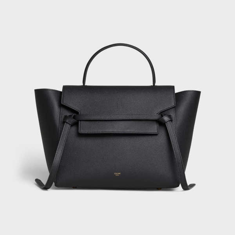 Celine Mini In Grained Calfskin Gürteltasche Schwarz | CL-593064