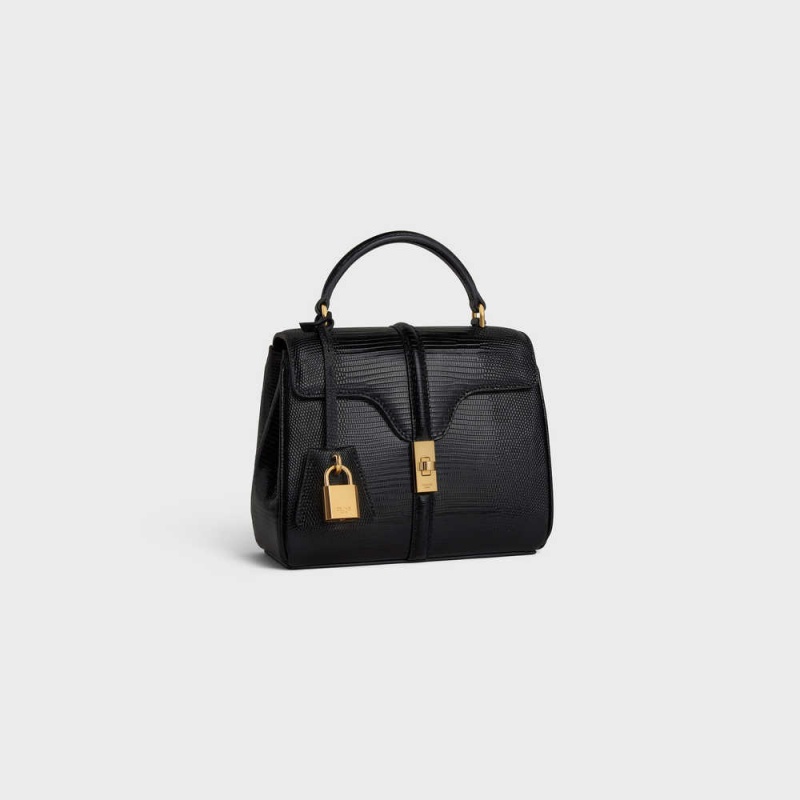 Celine Mini In Lizard 16 Schwarz | CL-593271