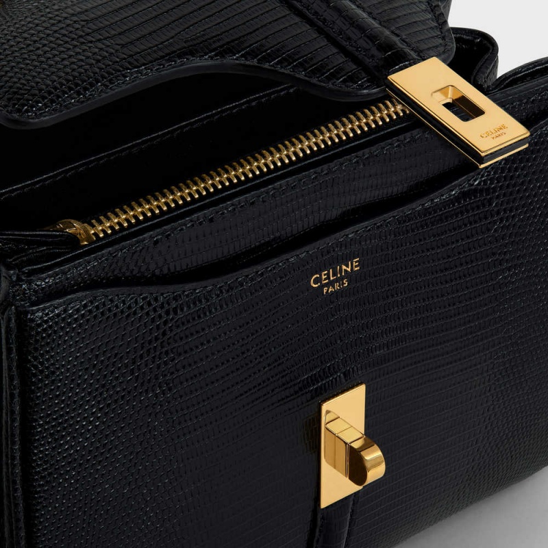 Celine Mini In Lizard 16 Schwarz | CL-593271