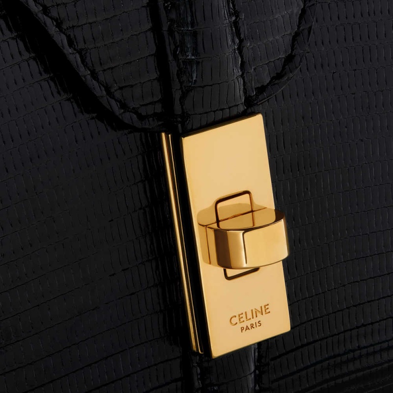 Celine Mini In Lizard 16 Schwarz | CL-593271