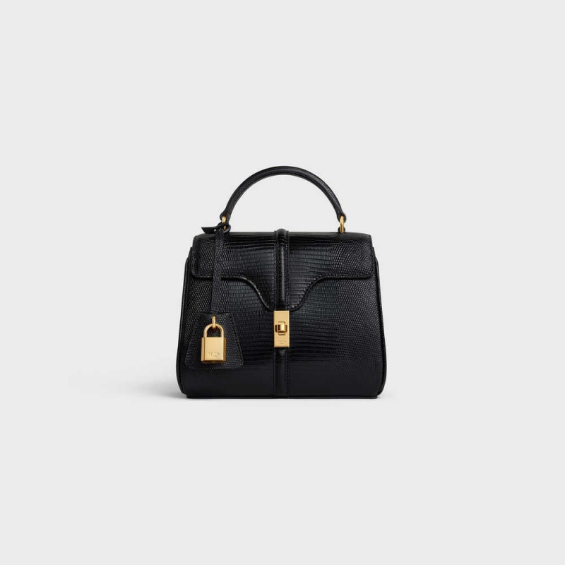 Celine Mini In Lizard 16 Schwarz | CL-593271