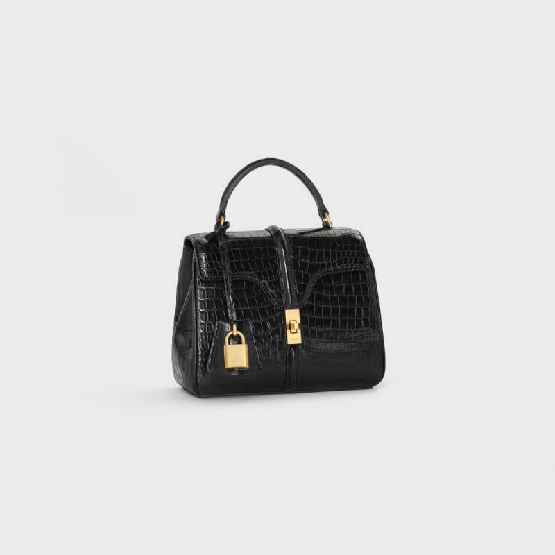 Celine Mini In Porosus Crocodile 16 Schwarz | CL-593272