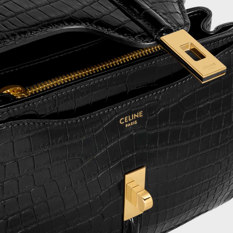 Celine Mini In Porosus Crocodile 16 Schwarz | CL-593272