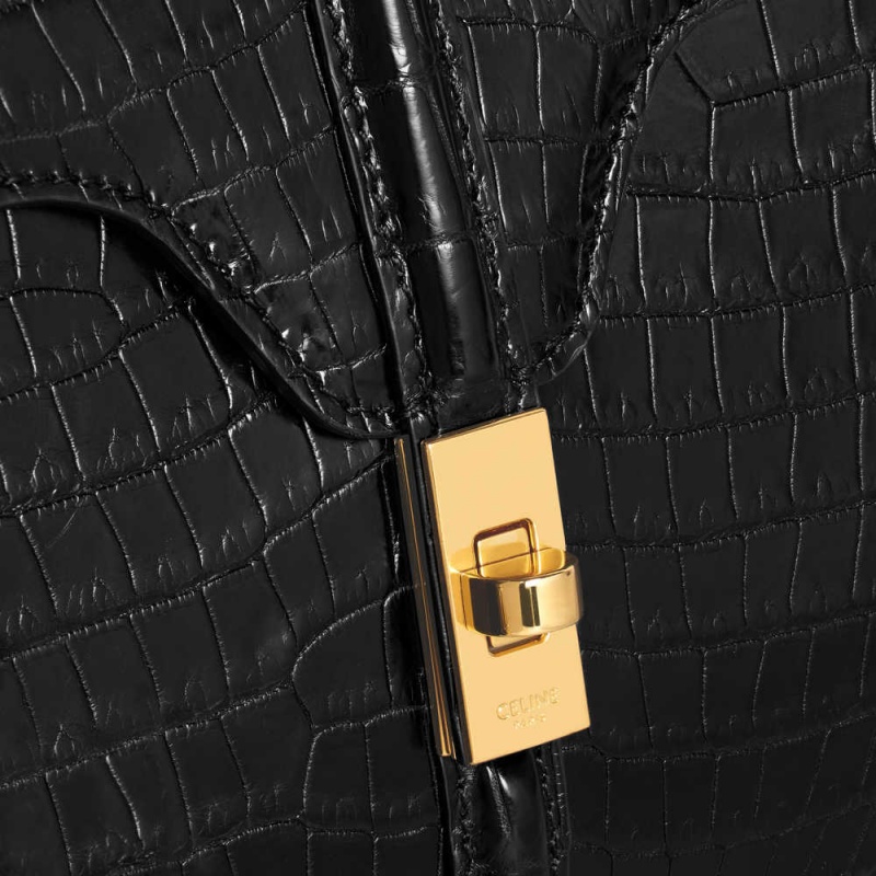 Celine Mini In Porosus Crocodile 16 Schwarz | CL-593272