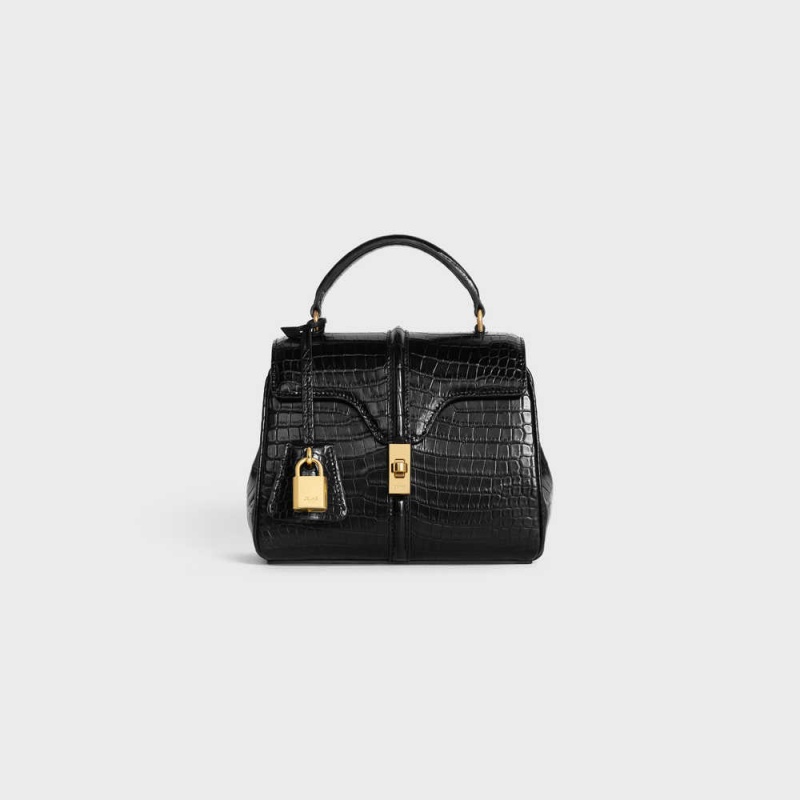 Celine Mini In Porosus Crocodile 16 Schwarz | CL-593272