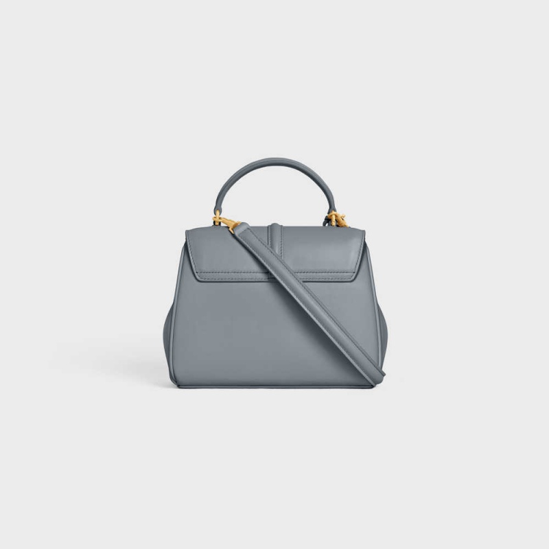 Celine Mini In Satinated Calfskin 16 Blau Grau | CL-593269