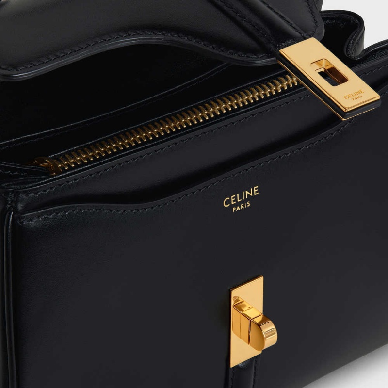 Celine Mini In Satinated Calfskin 16 Schwarz | CL-593268