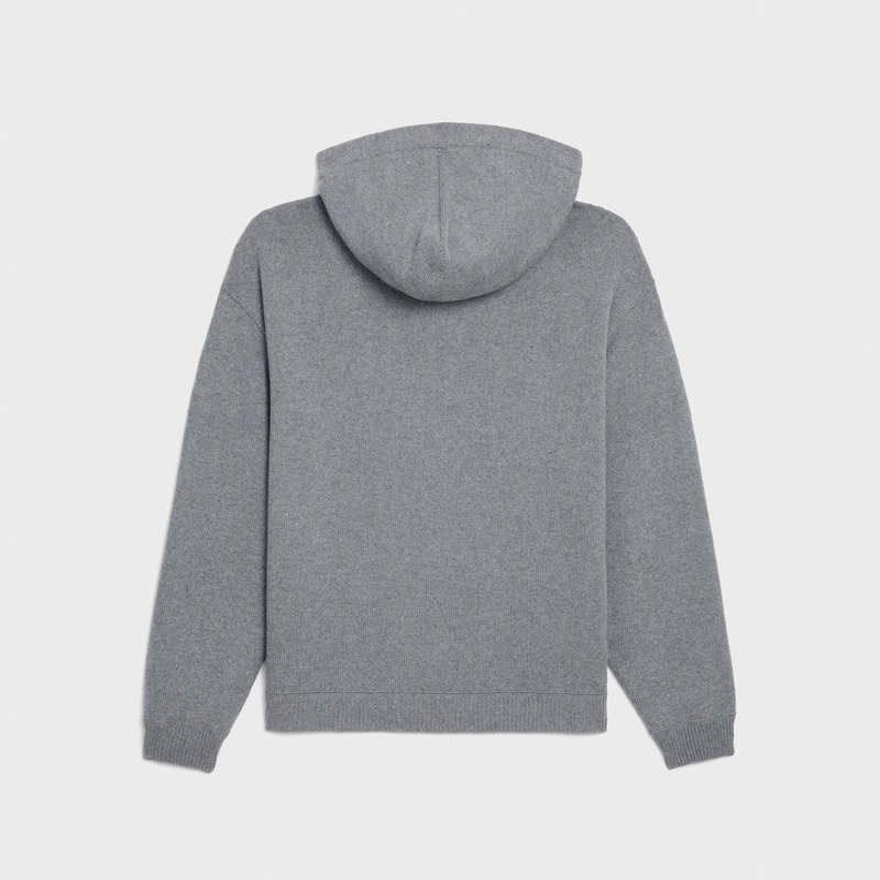 Celine Mit Kapuze In Cashmere Wolle Sweatshirts Grau | CL-592116