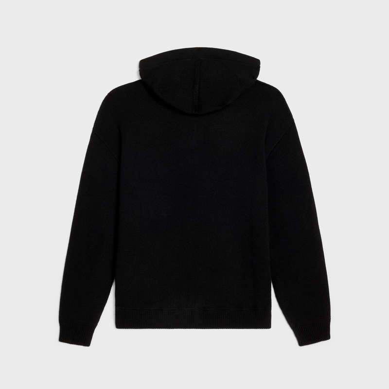 Celine Mit Kapuze In Wolle And Cashmere Sweatshirts Schwarz | CL-592115