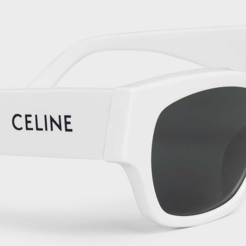 Celine Monochroms 01 In Acetate Sonnenbrille Weiß | CL-592416