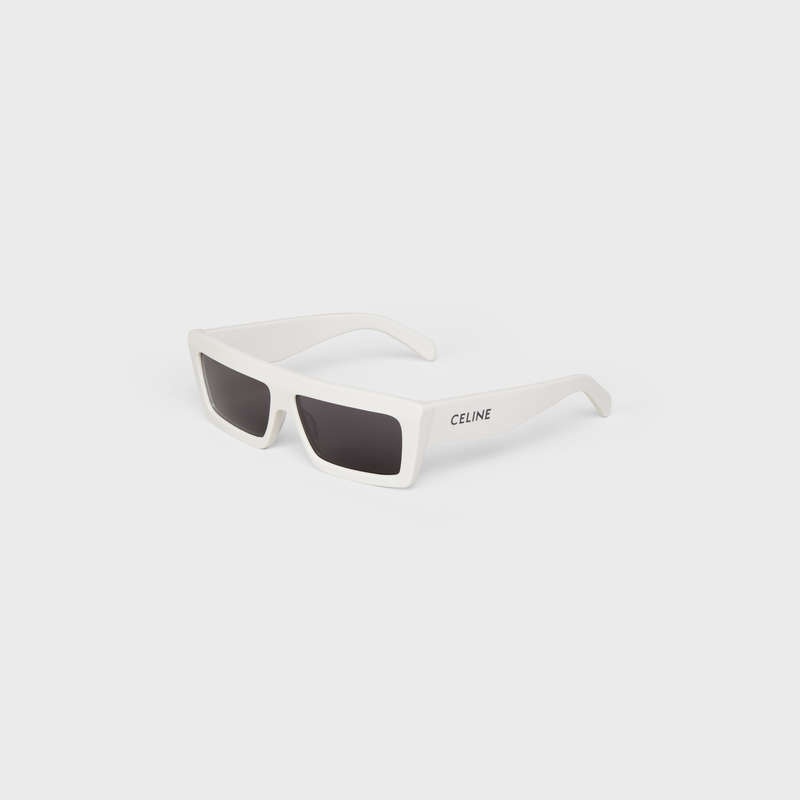 Celine Monochroms 02 In Acetate Sonnenbrille Weiß | CL-591753