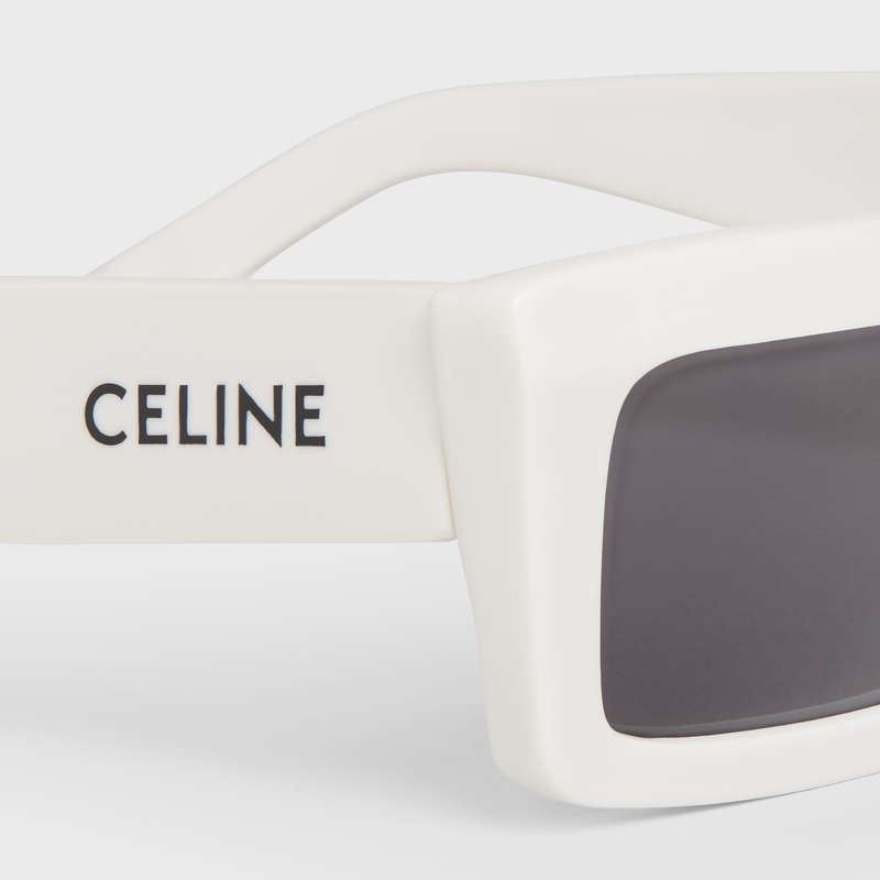 Celine Monochroms 02 In Acetate Sonnenbrille Weiß | CL-591753