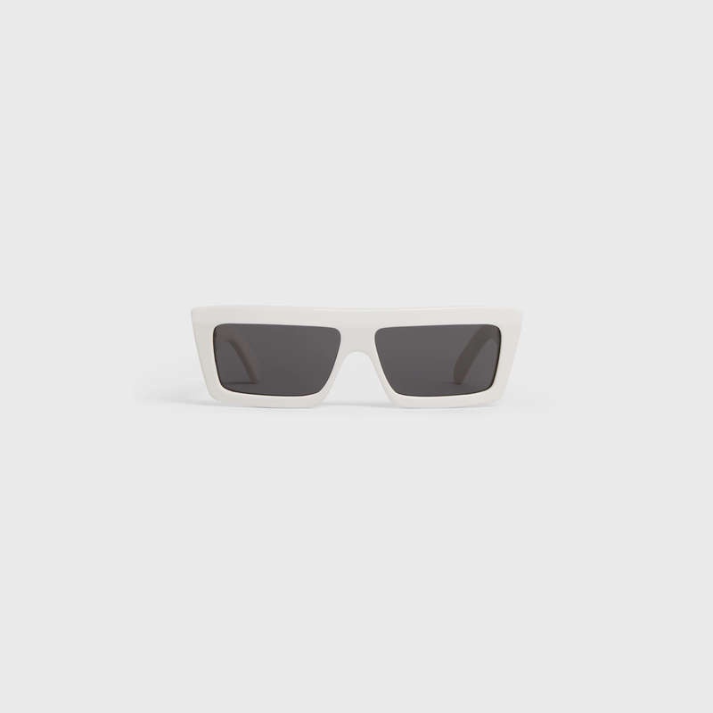 Celine Monochroms 02 In Acetate Sonnenbrille Weiß | CL-591753