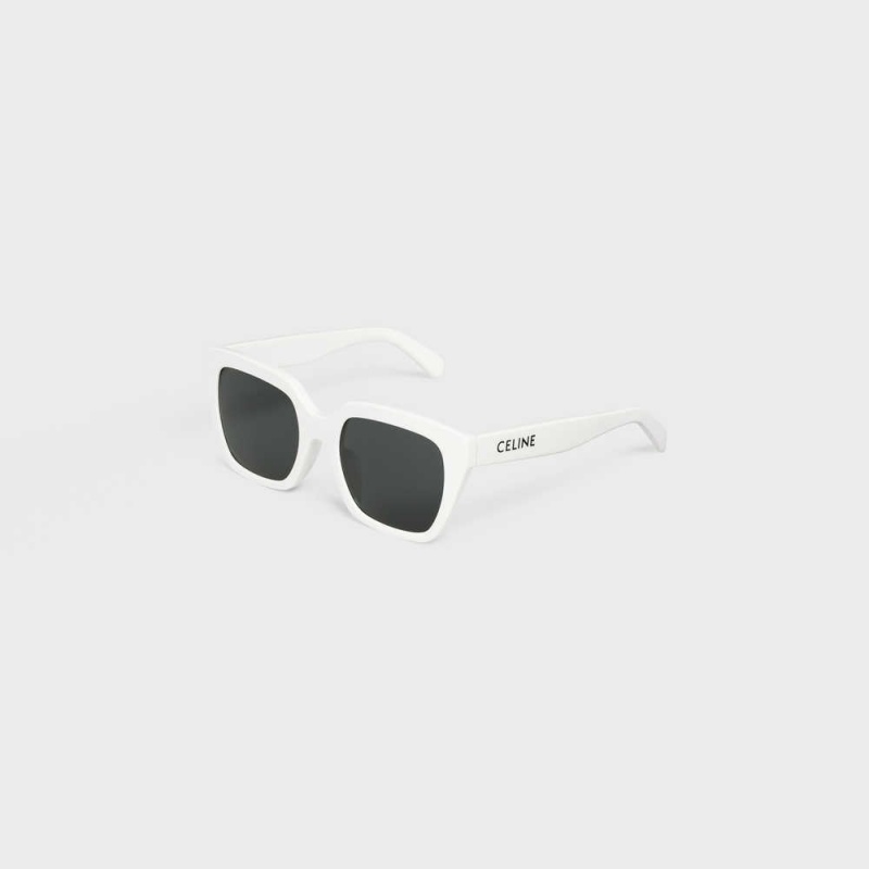 Celine Monochroms 03 In Acetate Sonnenbrille Weiß | CL-592420