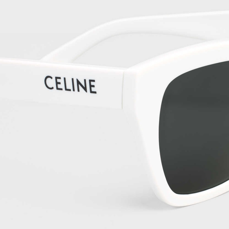 Celine Monochroms 03 In Acetate Sonnenbrille Weiß | CL-592420