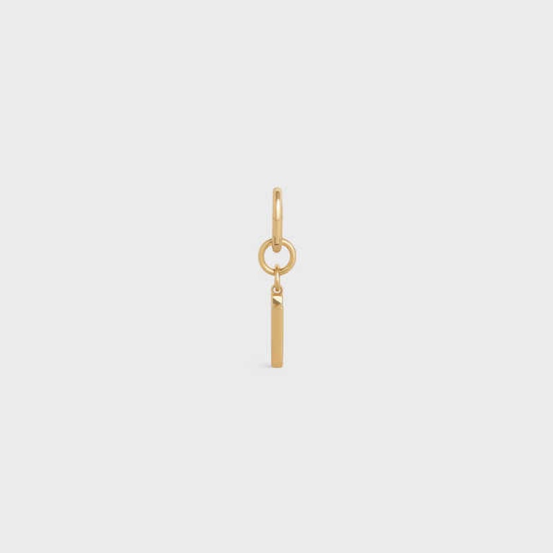 Celine N Charm In Brass Kleine Lederwaren Gold | CL-592933