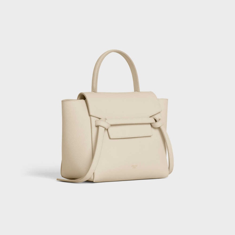 Celine Nano In Grained Calfskin Gürteltasche Beige | CL-593059