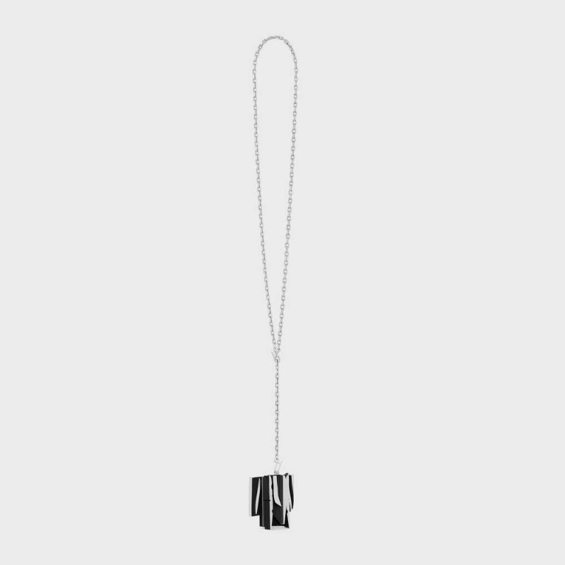 Celine Nevelson Project Sterling Silver And Oak Wood Ketten Silber Schwarz | CL-592293