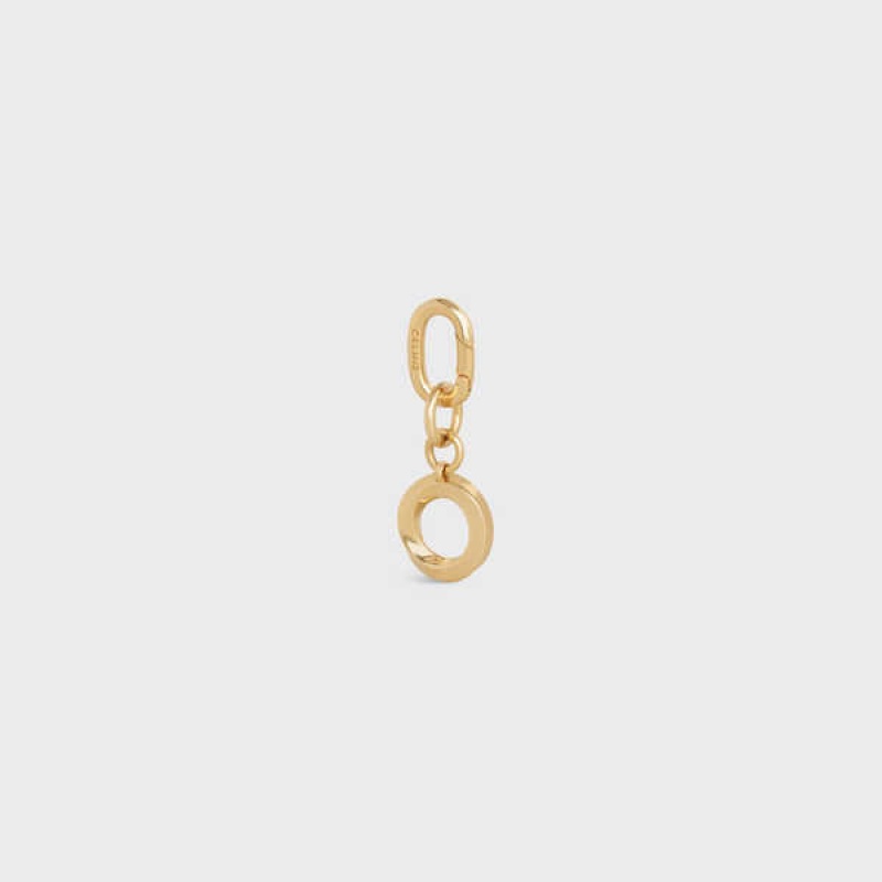 Celine O Charm In Brass Kleine Lederwaren Gold | CL-592934