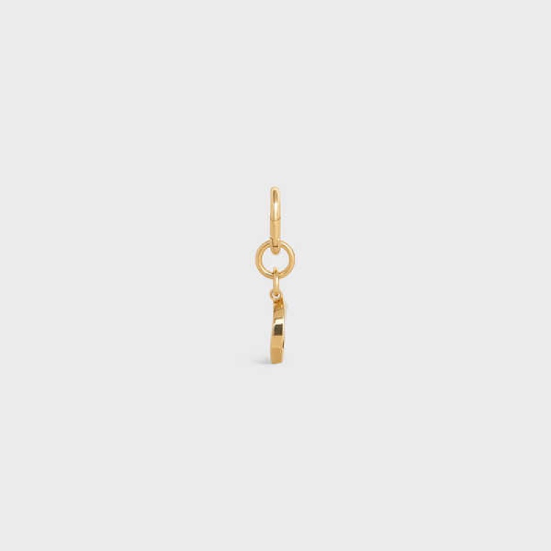 Celine O Charm In Brass Kleine Lederwaren Gold | CL-592934