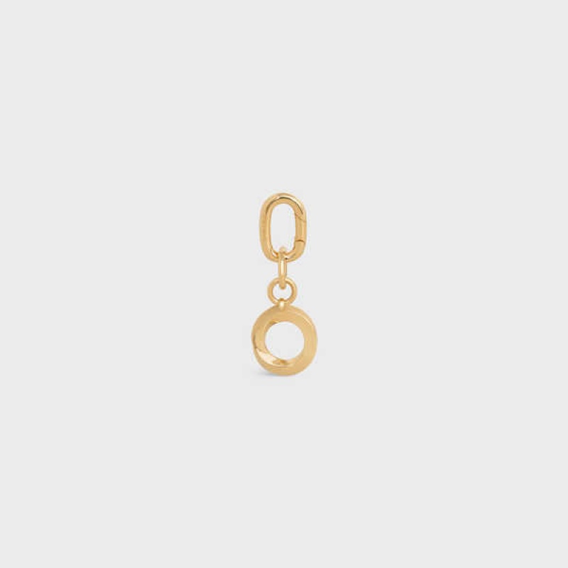 Celine O Charm In Brass Kleine Lederwaren Gold | CL-592934