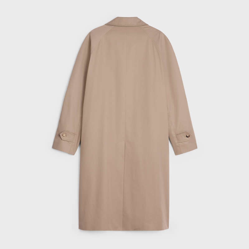 Celine Oversized Mac In Technical Baumwoll Mäntel Beige | CL-591974